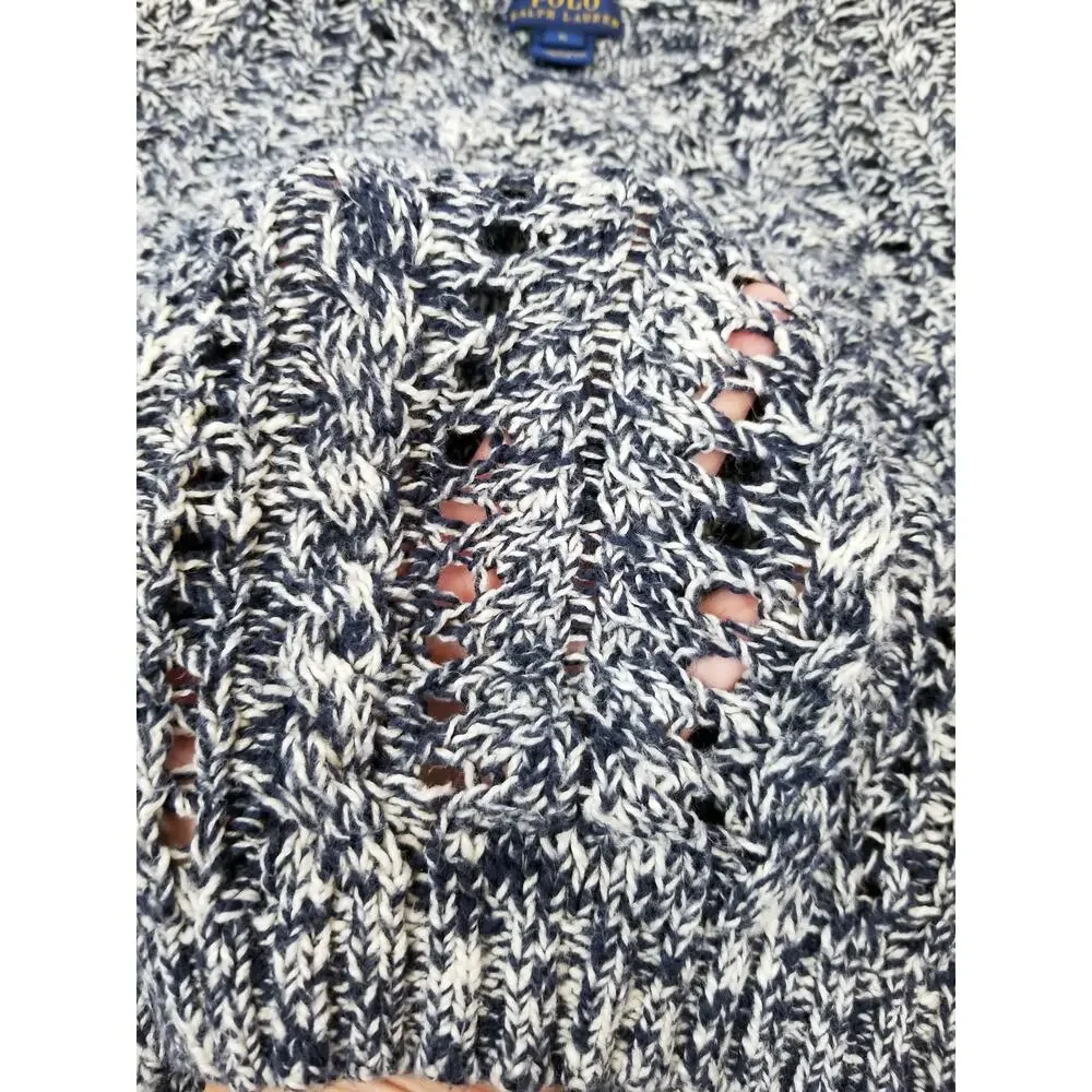 Polo Ralph Lauren 100% Cotton Navy Blue Kids Unisex Boys Girls Sweater Size 5